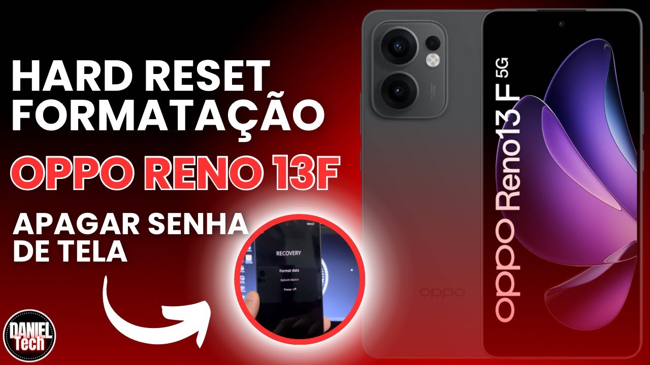 Como formatar oppo reno 13f (HARD RESET) apagar senha de tela do oppo