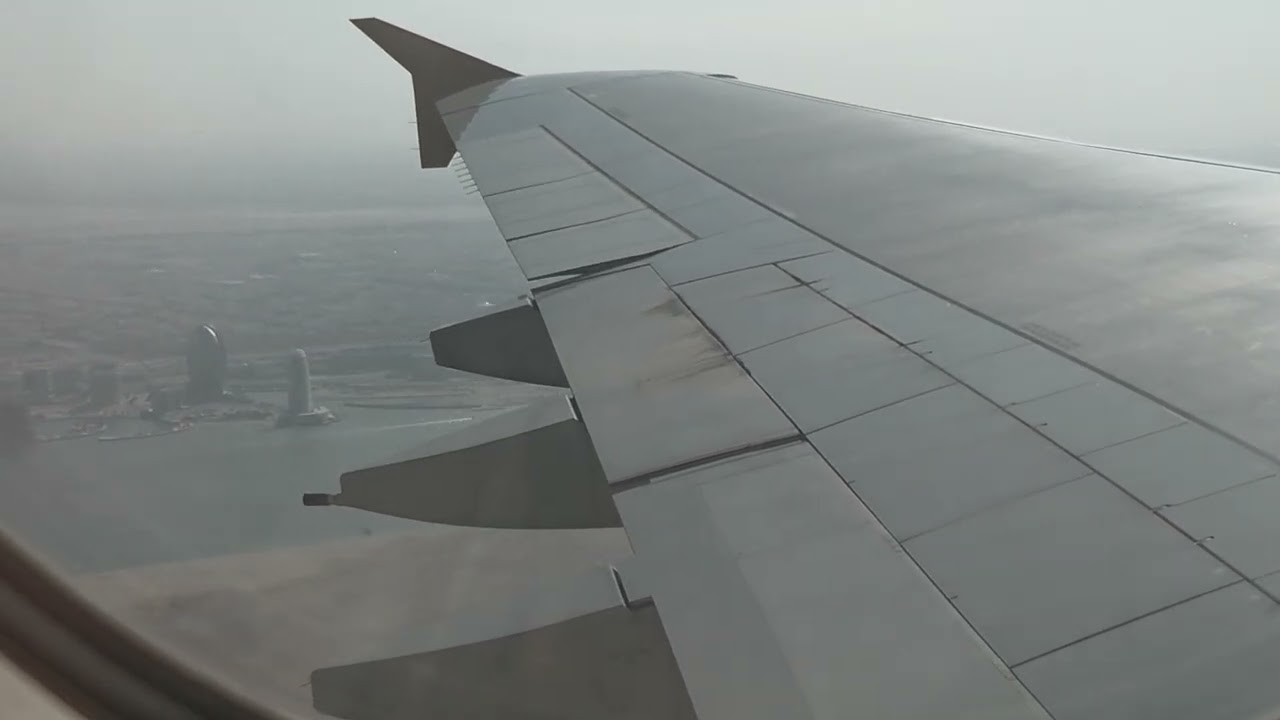AUH-LHR take-off on an Etihad Airbus A380. 
