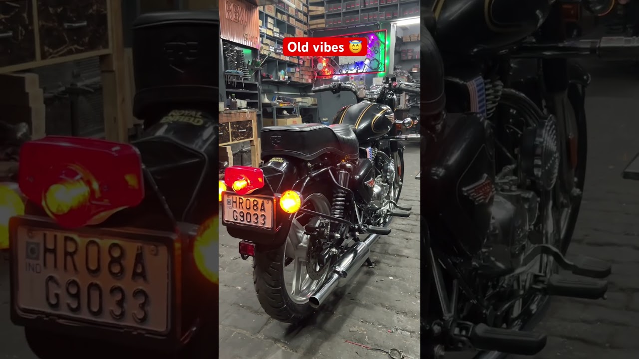 Old vibes😇 in battalion black bullet 350 🙏all modifications #royalenfield #rupendrabulletworkshop