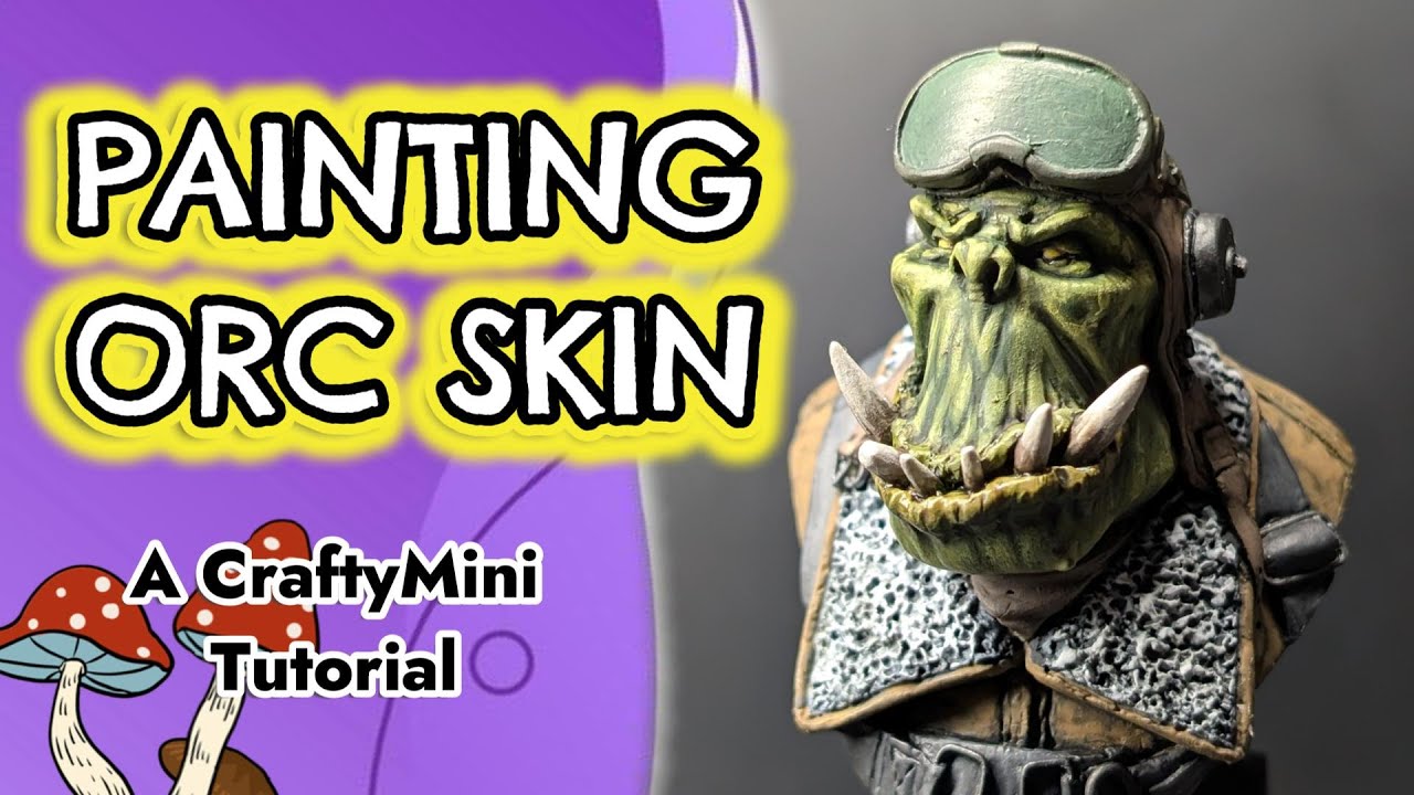 How I Paint Ork Skin on this 3D Printed Bust