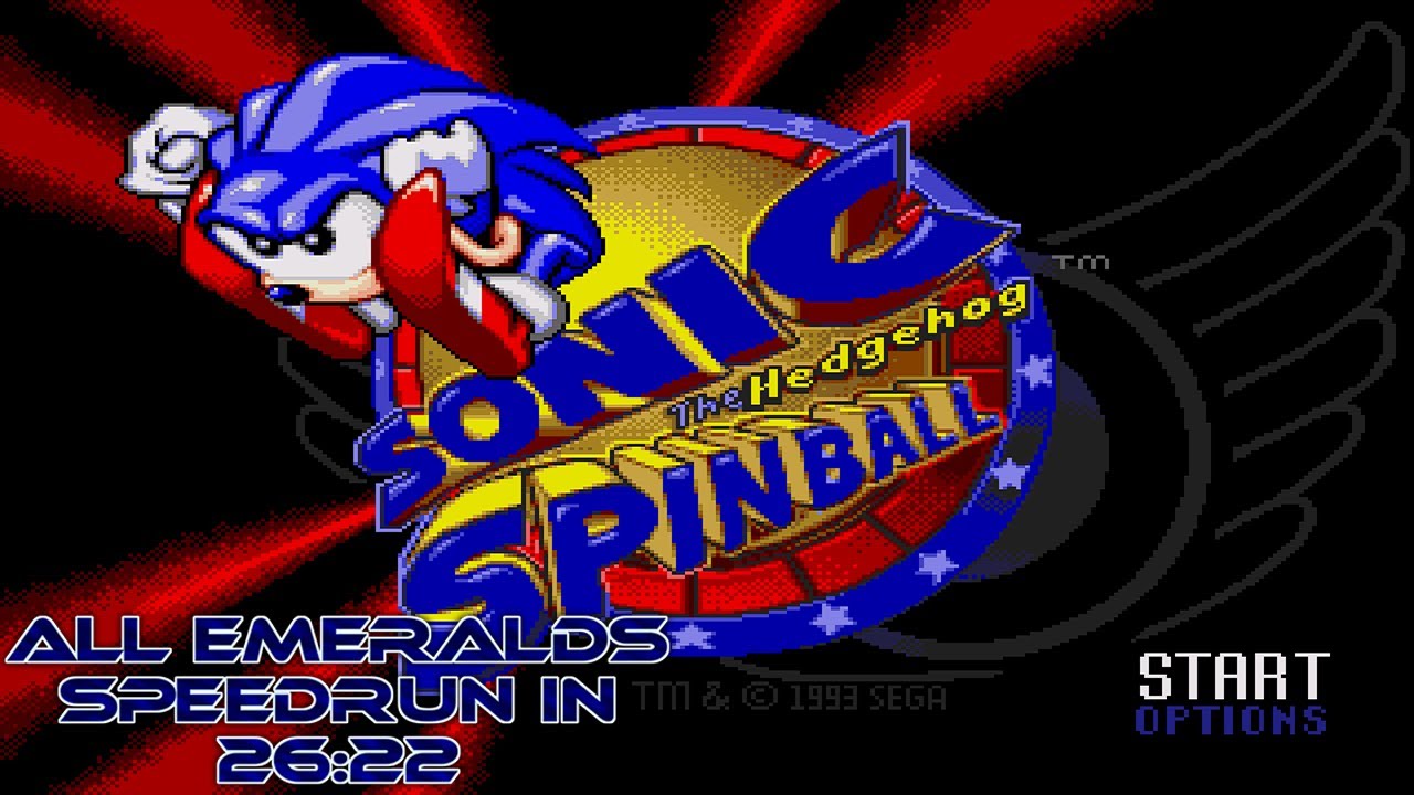 Sonic Spinball ✪ All Emeralds Speedrun in 26:22