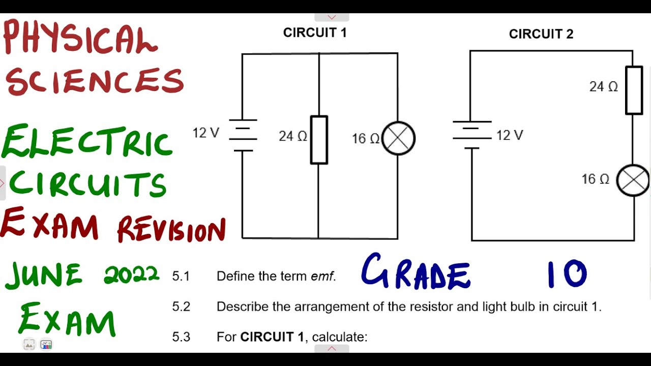 Physics Grade 10  Electrical Circuits June 2022 Gauteng Province @mathszoneafricanmotives