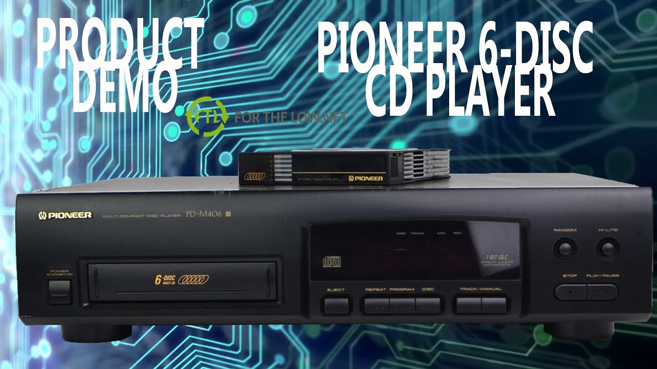 PIONEER 6 DISC CD PLAYER - DISC MAGAZINE STYLE SLIDE-IN TRAY PD-M406