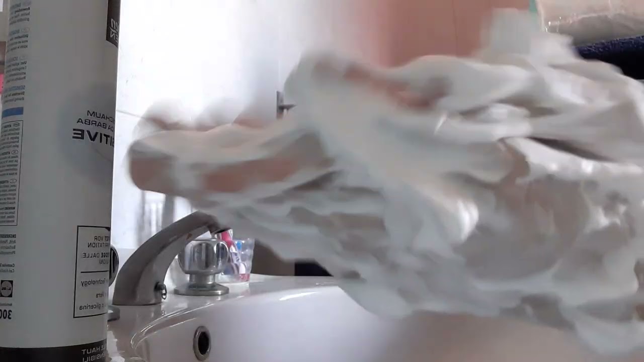 schiuma da barba suoni + acqua asmr ita