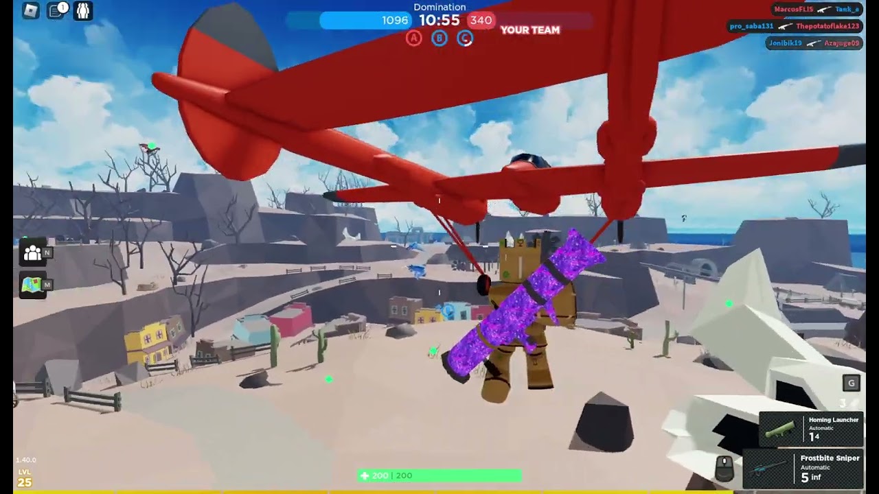 Most insane domination game I did Roblox base battles