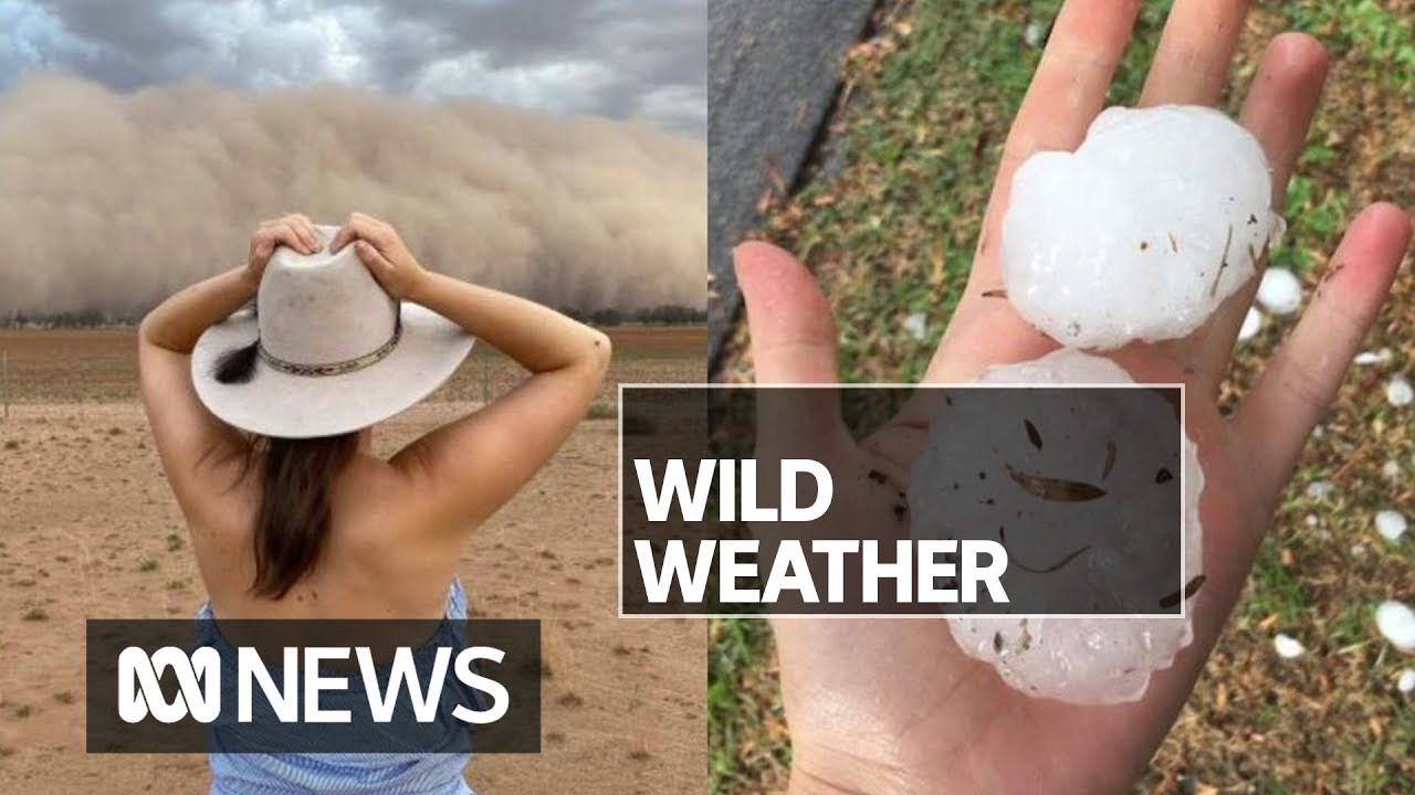 Giant hail hits Melbourne while dust storm blocks out the sun in western NSW | ABC News