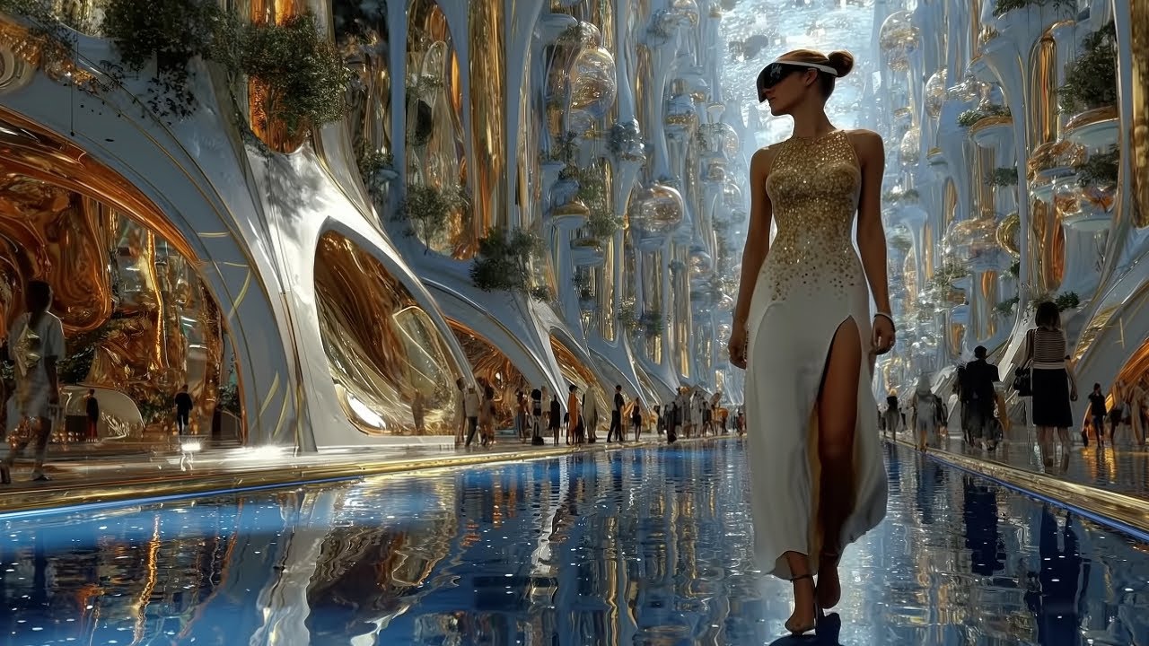 Golden Future • 1 Hour Luxury Sci Fi Ambient | Golden Cyberpunk & Futuristic Elegance