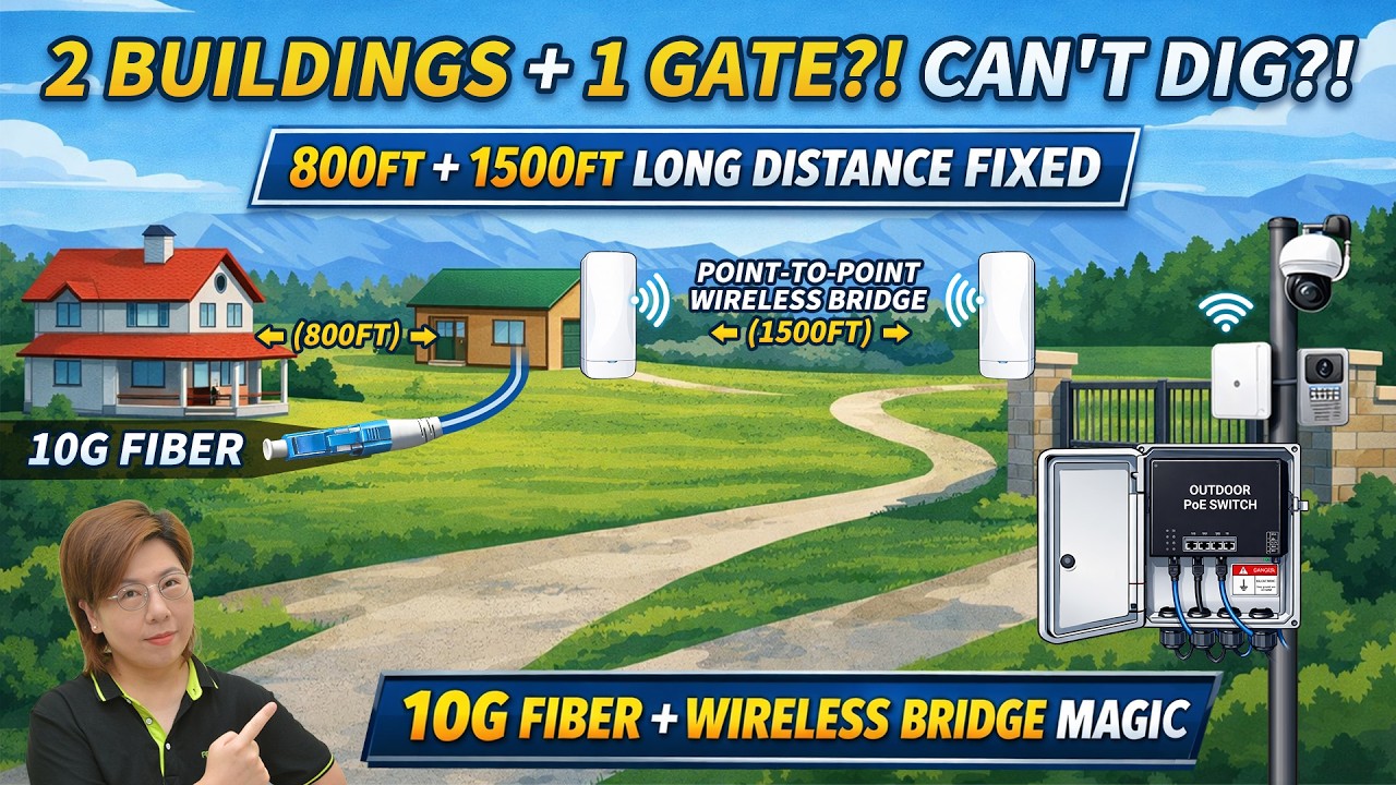 Hybrid Long Distance Network: 10G Fiber + PtP Wireless Bridge Setup