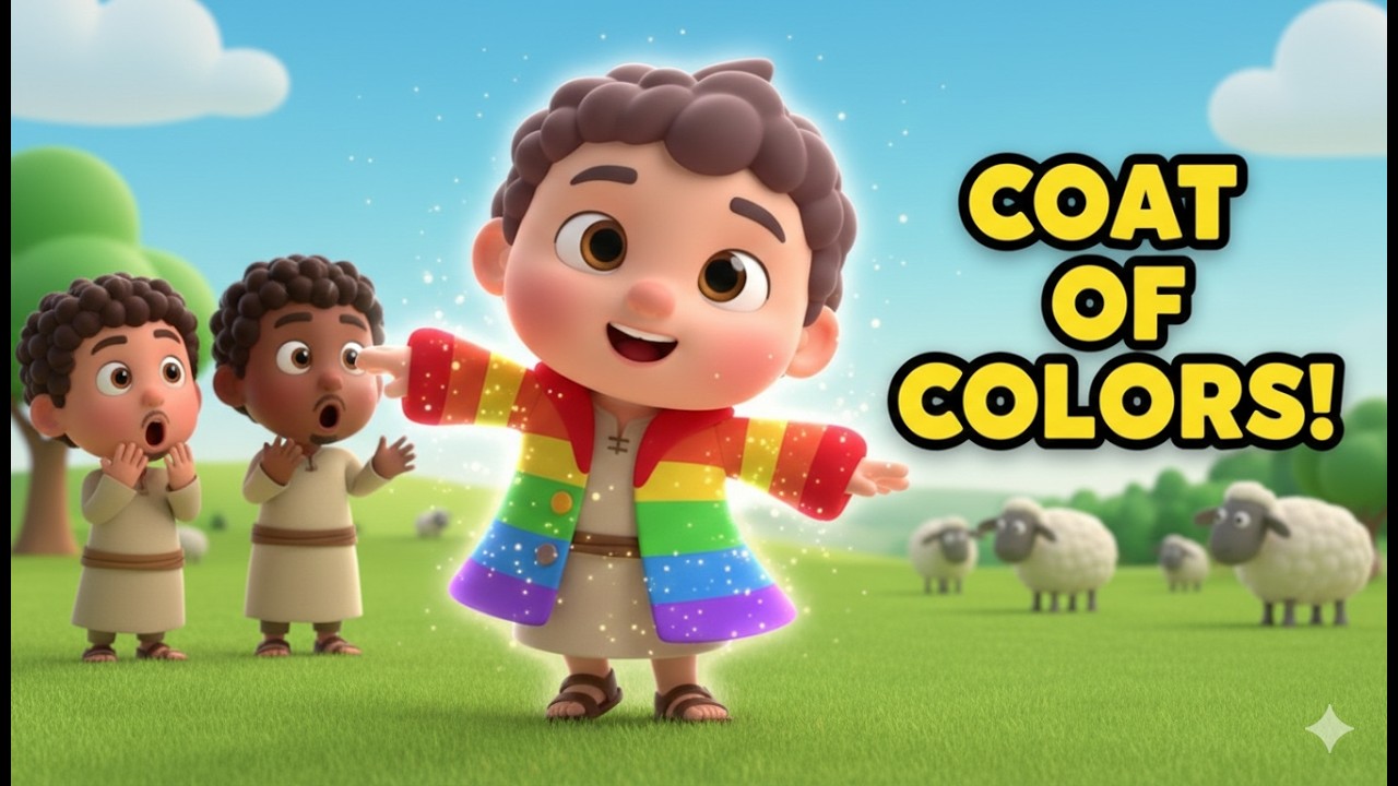 Joseph Coat of many Colors song🌈 | Fun Bible Song for Kids