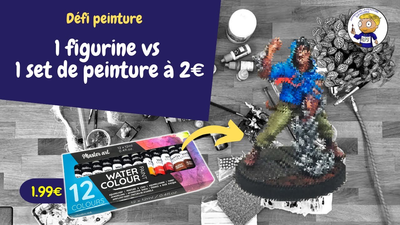Je peins une figurine avec un set de peinture à 2€ - apprendre la peinture sur figurine