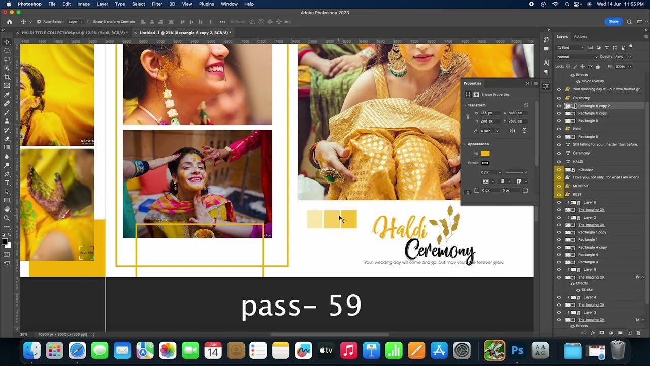 12x36 HALDI Ceremony PREMIUM PSD file free || Creative Album Design PSD || 2023