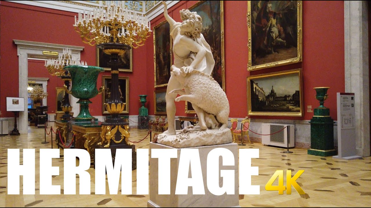Hermitage Museum walking tour 4k 60fps - Saint Petersburg, Russia
