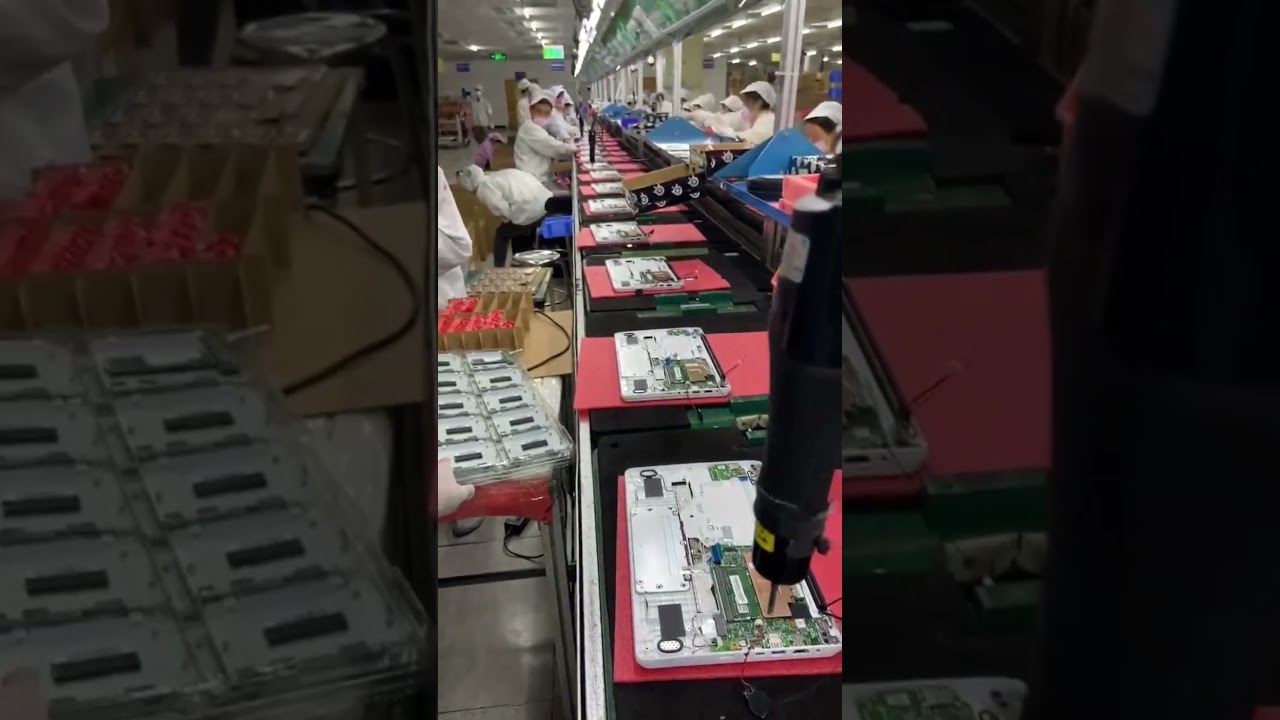 Semi-Automated Laptop Production Line | OEM/ODM Manufacturing Factory #factory #b2b #b2bx #laptop