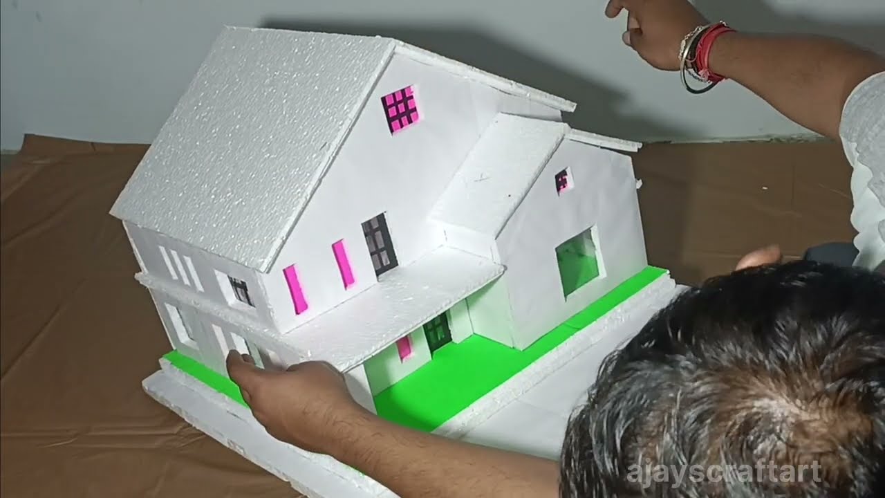 Making residential house 🏡#craft #diy #easyhouse #home #residentialhouse 