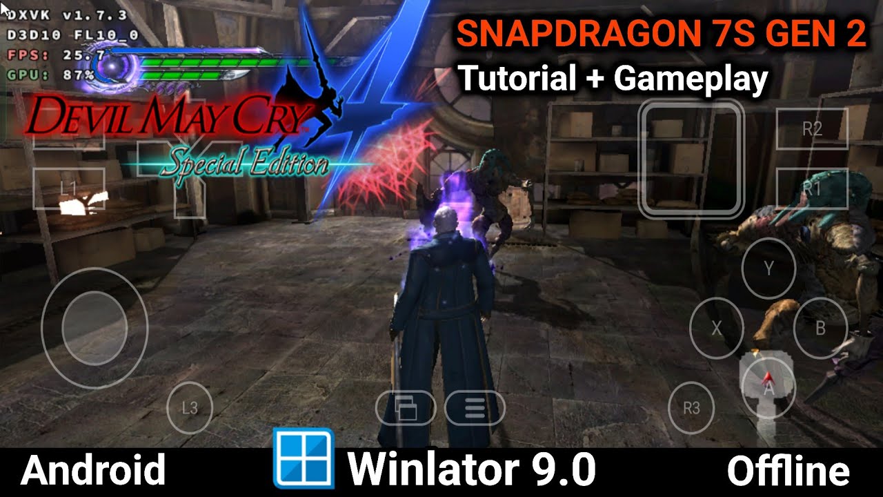 Devil May Cry 4: Special Edition | Winlator 9.0 Amod1 Android | Snapdragon 7s Gen 2
