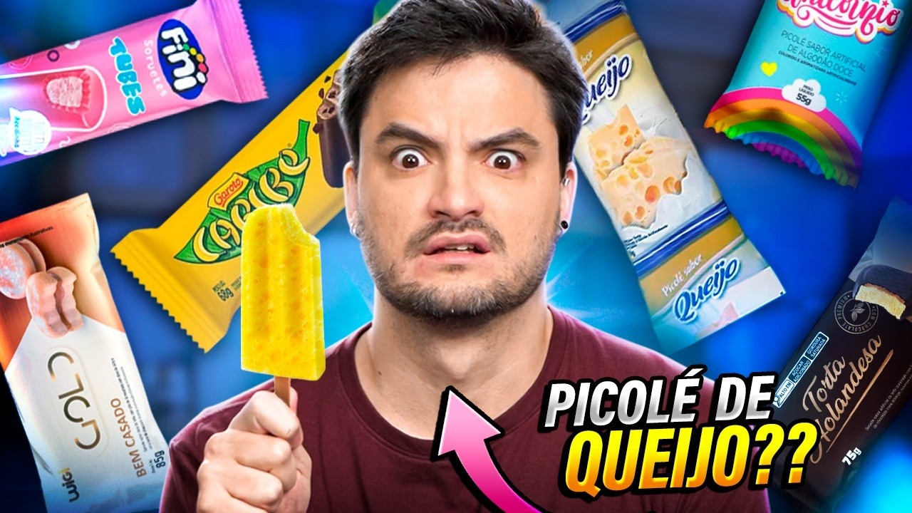 PROVANDO PICOLÉS EXÓTICOS - SABOR QUEIJO!