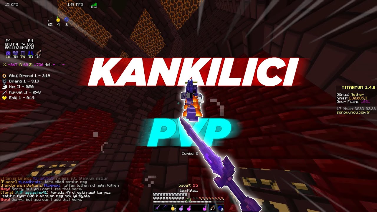 KAN KILICI İLE NETHER ŞAH PVP - KAN KILICI & GÖKYÜZÜ PVP - SONOYUNCU TİTANYUM