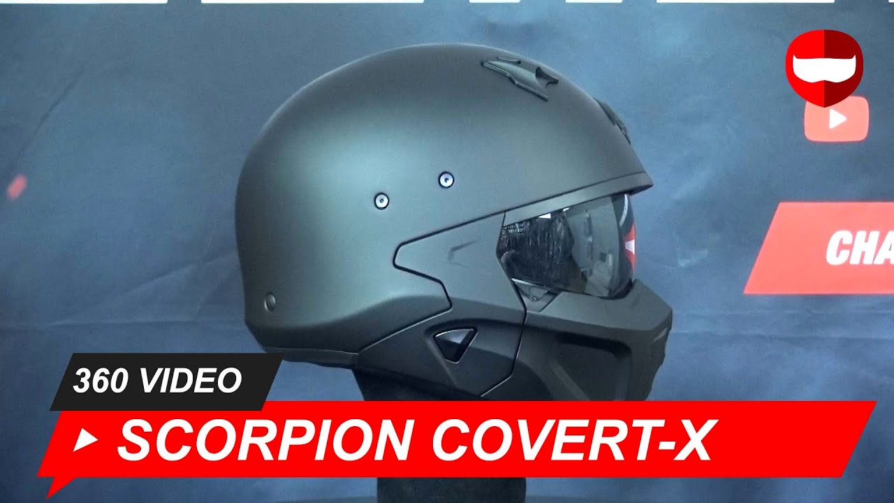 Scorpion Covert-X Solid черный Шлем открытый - ChampionHelmets.com