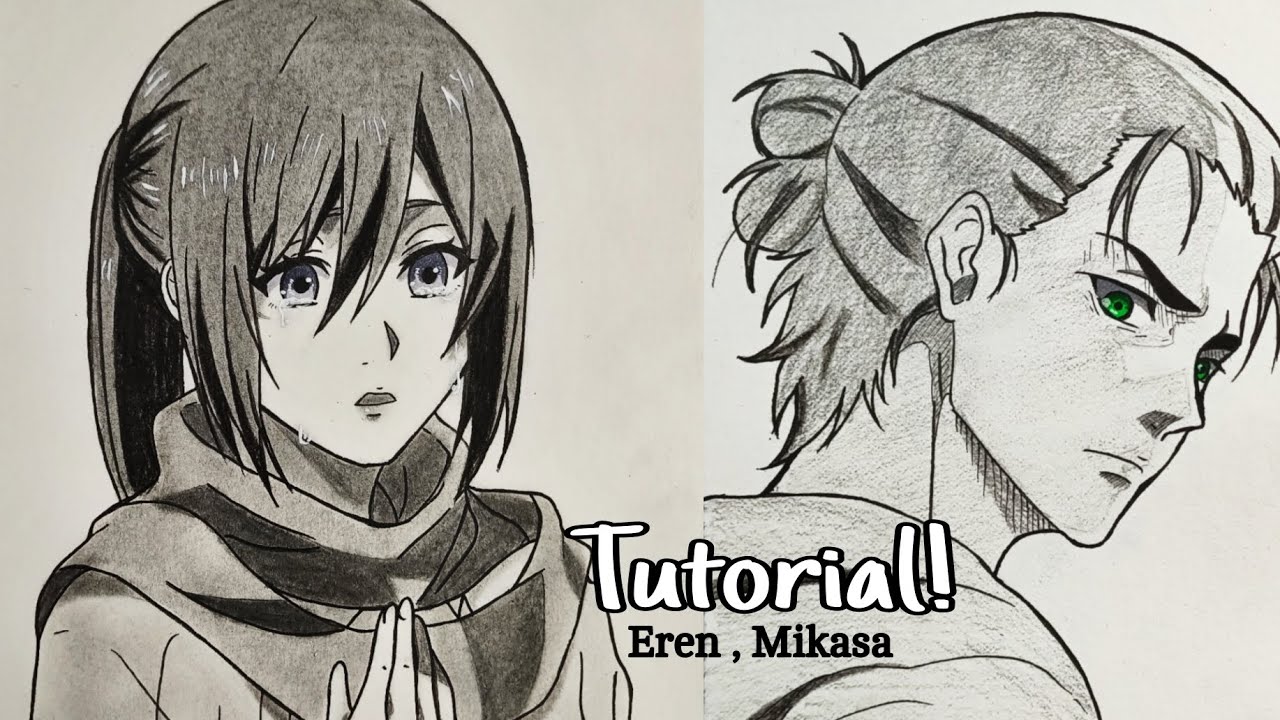 How to draw Eren Yeager and Mikasa Ackerman || Attack on Titan || Easy Tutorial !