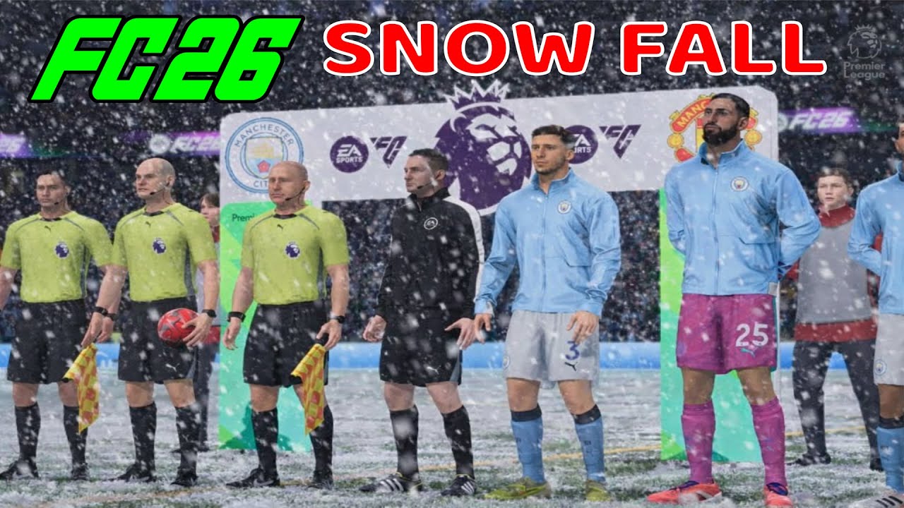 Матч «Манчестер Сити» против «Манчестер Юнайтед» ❄️ на снегу | Геймплей EA Sports FC 26