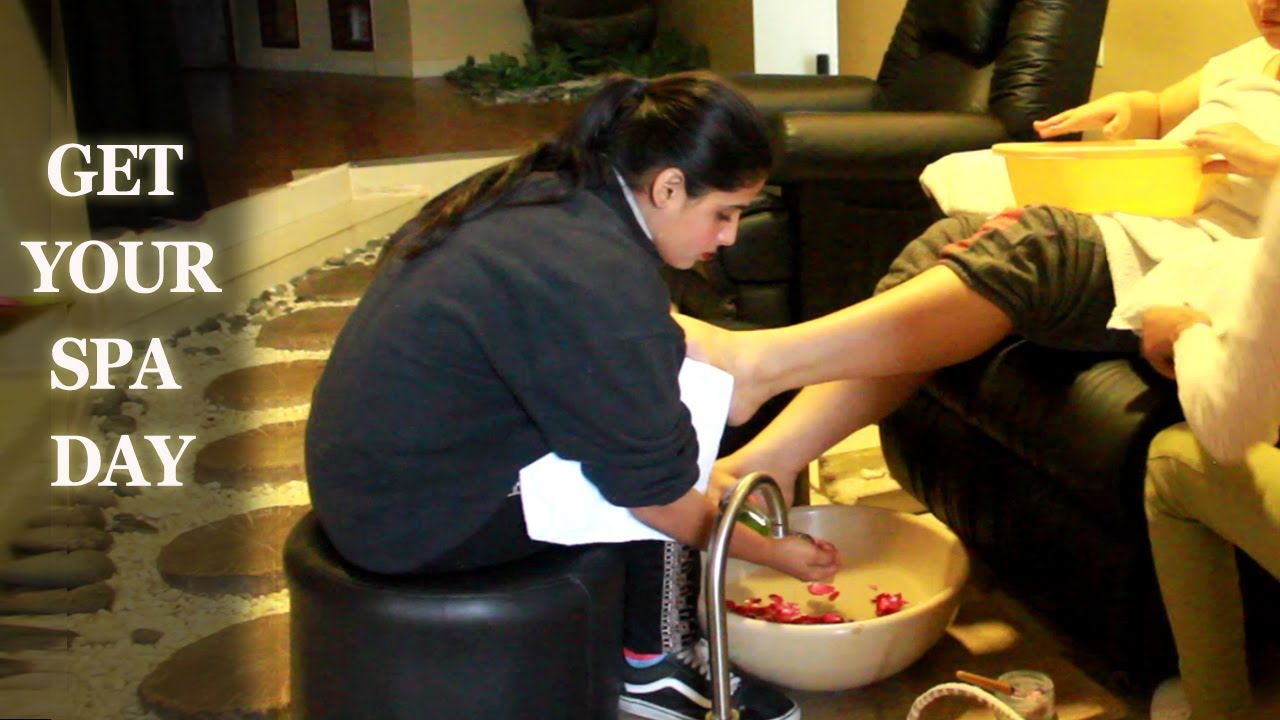 Spa day |manicure pedicure| valentine preparation