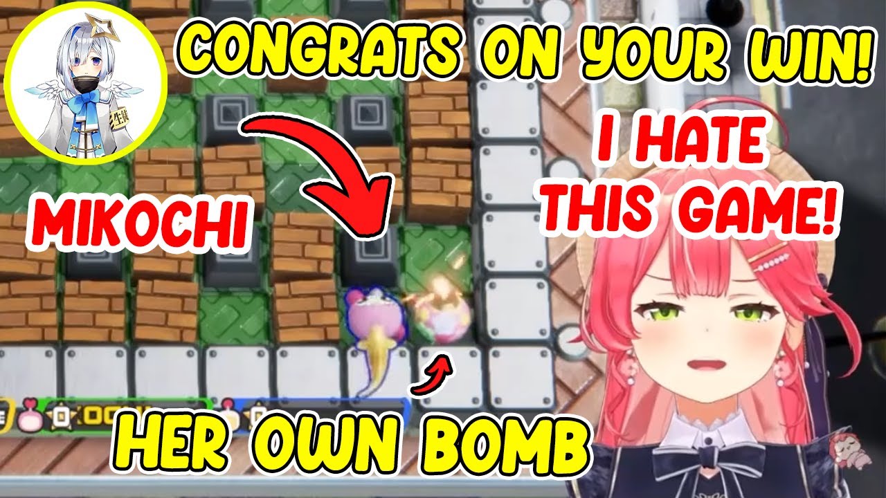 Miko Almost Fried Her Brain Playing Bomberman and Finally Wins (Weakest King)