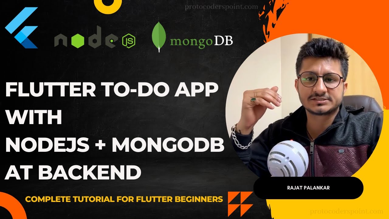 Flutter Todo App with NodeJS & Mongodb at backend complete tutorial