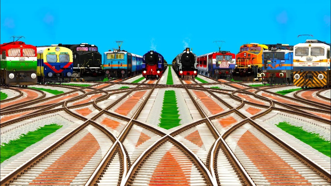 ALL Indian super fast TEJAS EXPRESS CROSSING By Diamond Railroad tracks ll train Simulator Classic 