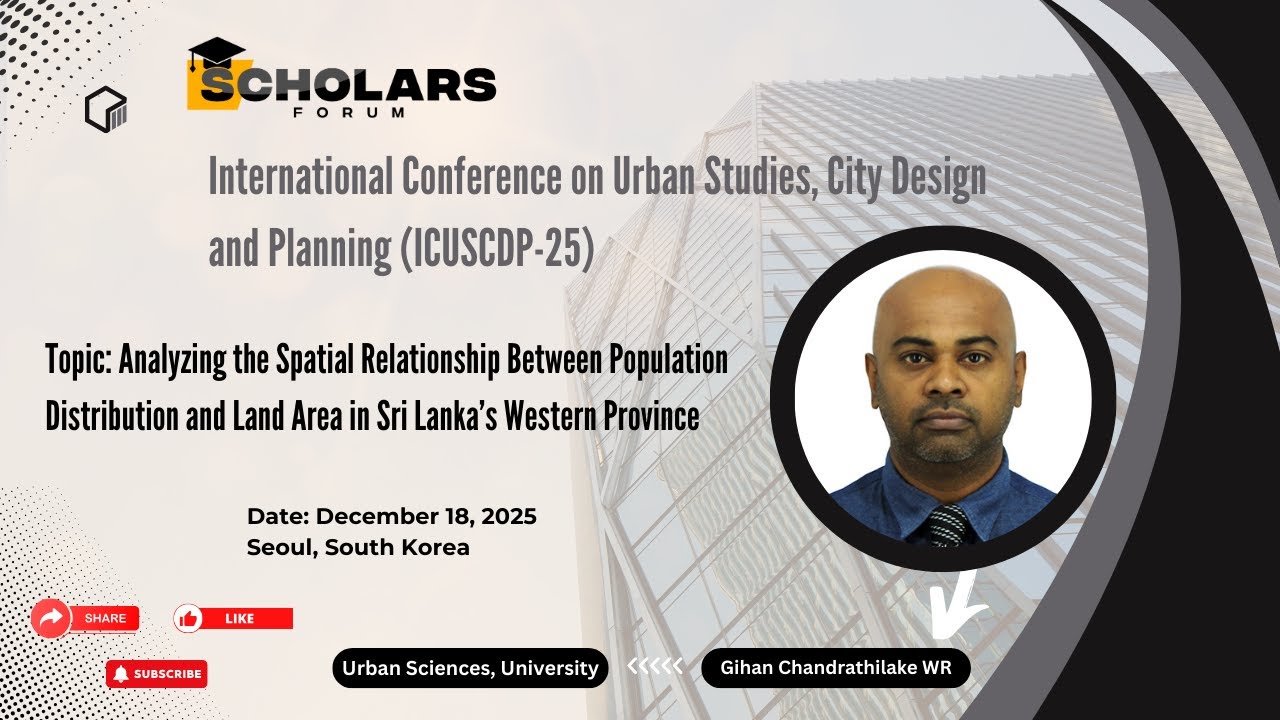 SF - Population–Land Area Spatial Analysis in Sri Lanka’s Western Province