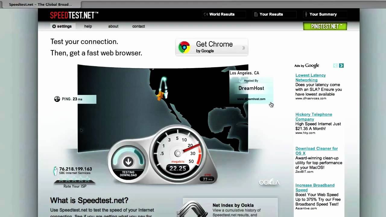 Speed Test 10/1/2010 AT&T U-Verse Max Turbo