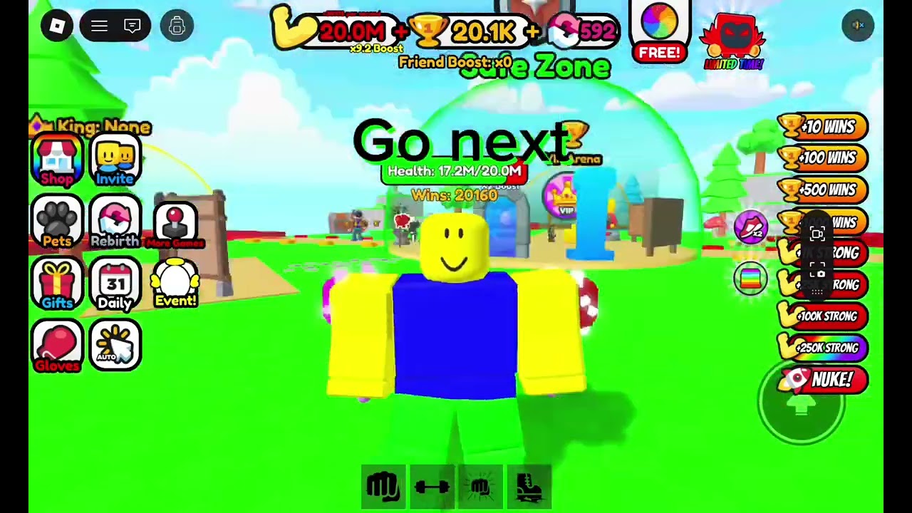+1 strong every second Lvl 1 to Lvl 100 000 !