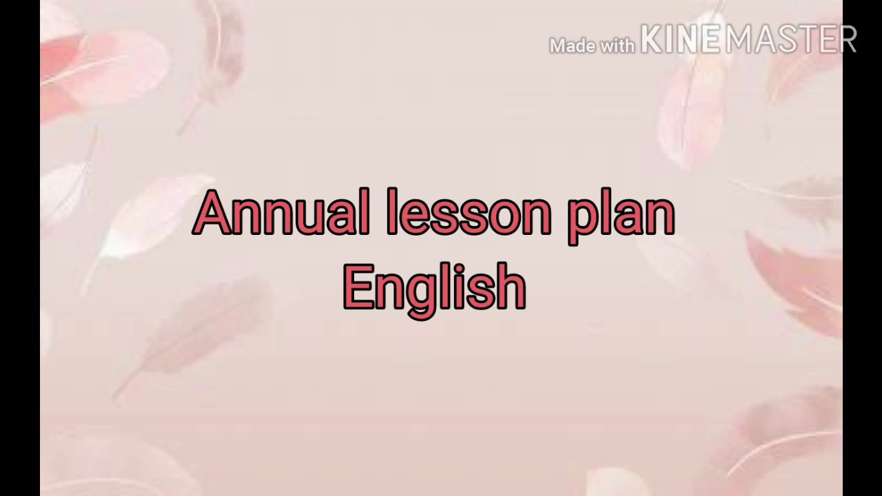 Annual lesson/ English