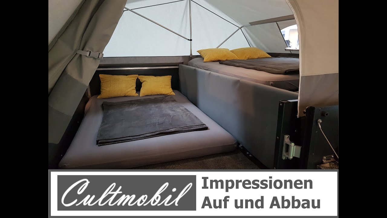 Cultmobil Klappcamper Impressionen / Aufbau und Abbau UNGESCHNITTEN TPV, Böckmann Faltcaravan