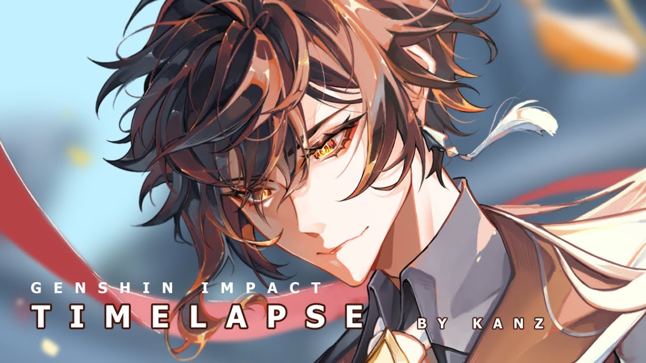 timelapse || festive, zhongli / genshin impact