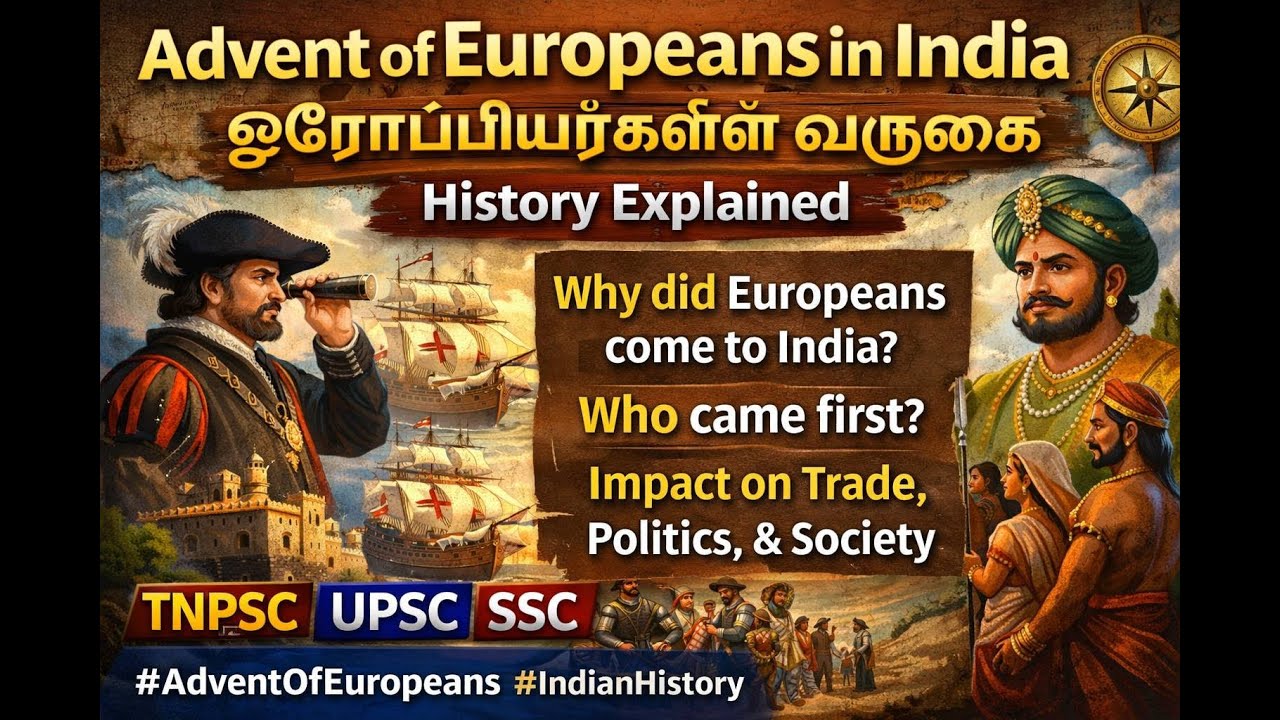 Advent of Europeans in India | ஐரோப்பியர்களின் வருகை | History Explained in Simple Way in Tamil.