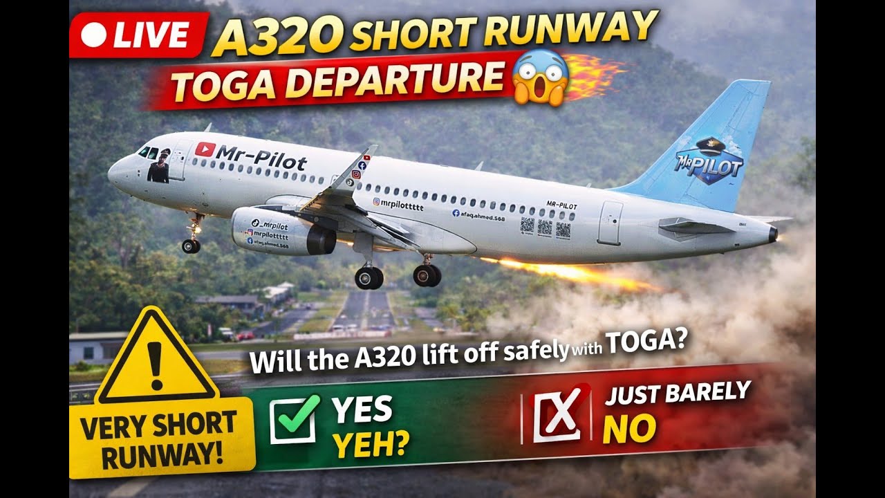 LIVE | A320 TOGA Departure from Short Runway | Mulu ➝ Manila | MSFS 2024