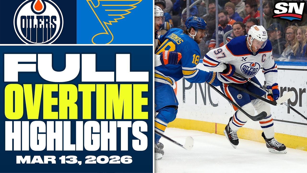 Edmonton Oilers at St. Louis Blues | FULL Overtime Highlights - March 13, 2026