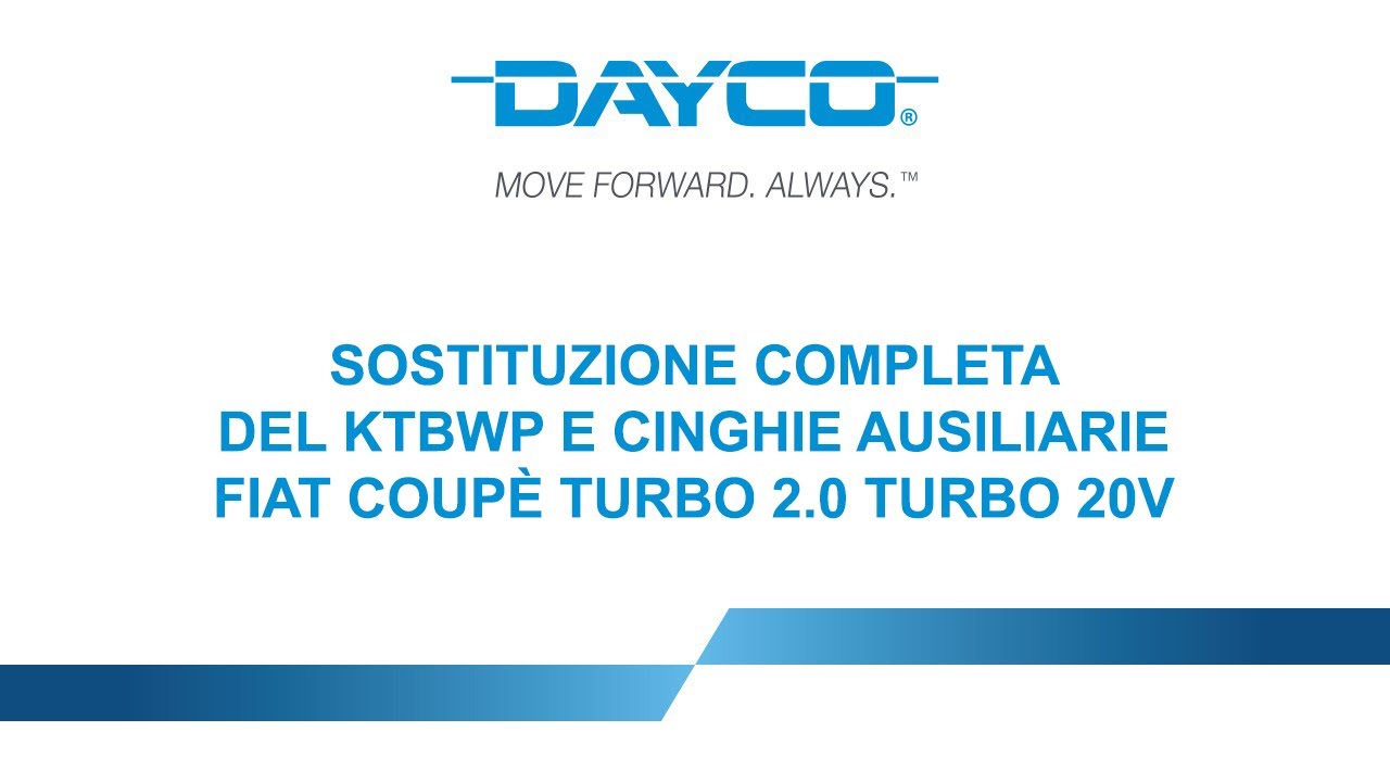 Sostituzione completa del KTBWP e cinghie ausiliarie Fiat Coupè Turbo 2.0 turbo 20v