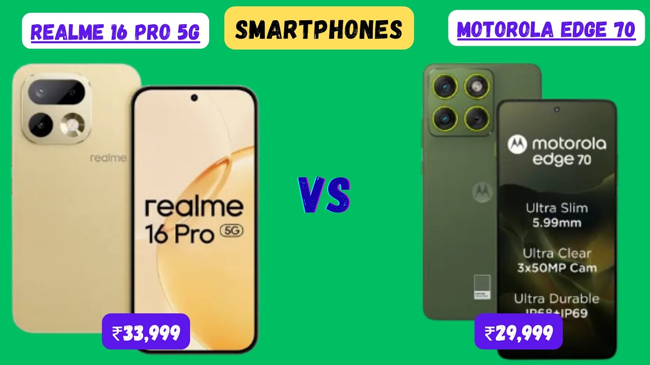 👉 Realme 16 Pro 5G vs Motorola Edge 70 | Full Comparison 🔥