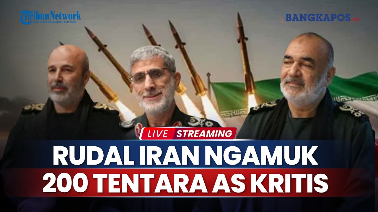 Ratusan Rudal Gempur Israel Bersamaan, 200 Tentara AS Sekarat Kena Balasan IRGC