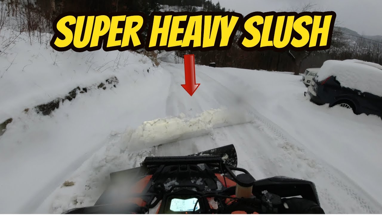 CFORCE 600 ATV SNOW PLOWING SLUSH (POV) ❄️❄️❄️