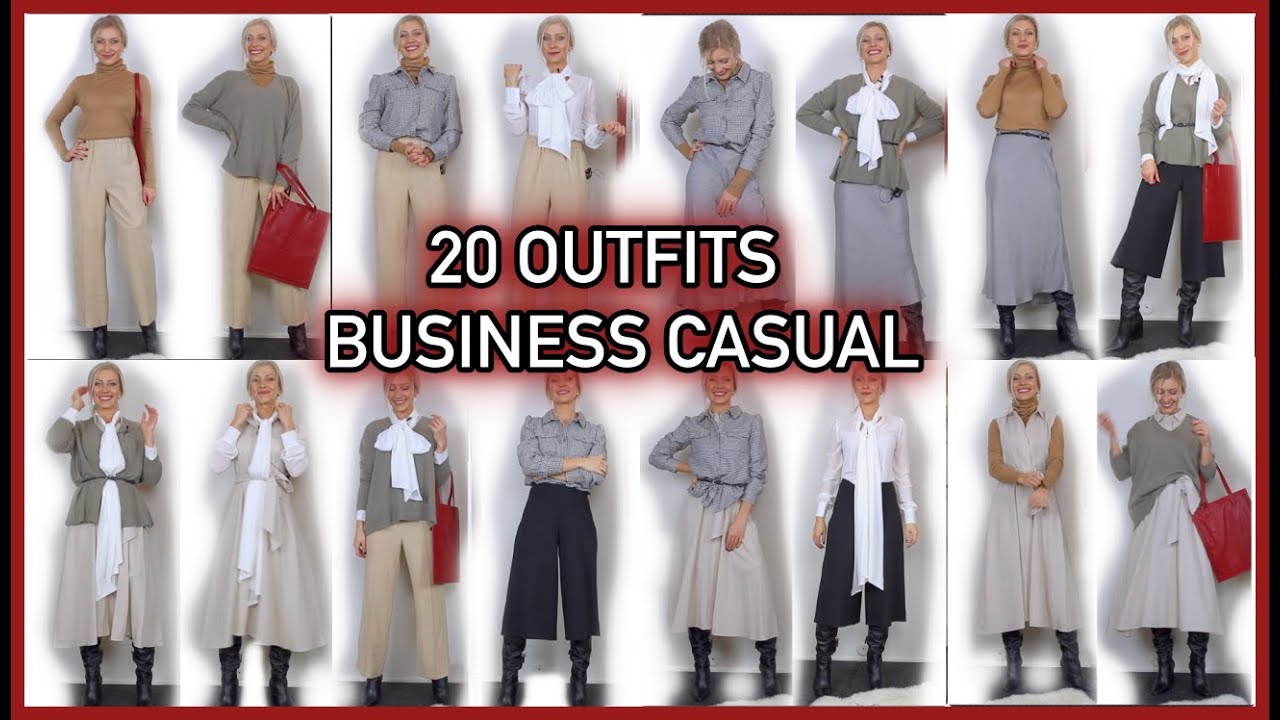 The BUSINESS CASUAL for women EXAMPLES 20 OUTFITs with 10 ITEMS!!!