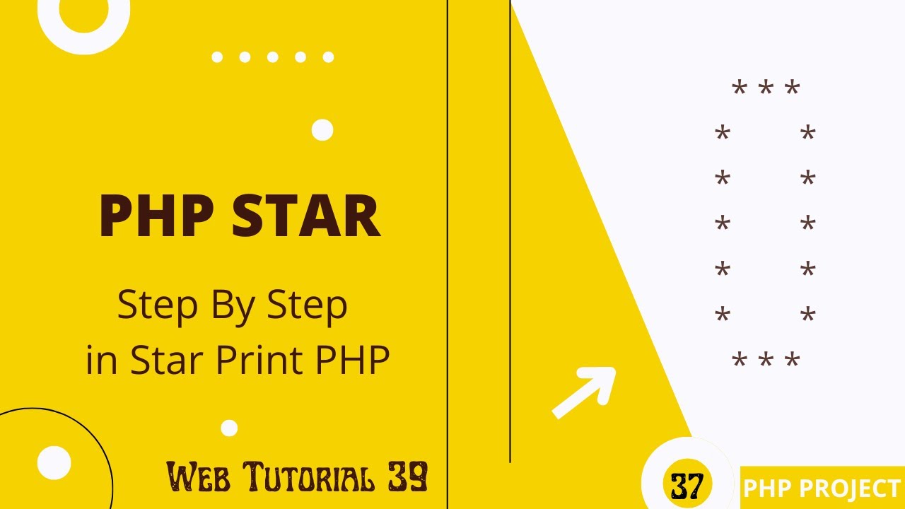 O Star Pattern Print In PHP | Step By Step O Star Pattern Print In PHP | Web Tutorial 39 #star