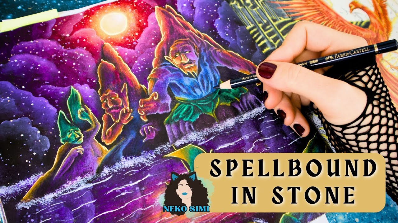 Spellbound in Stone from Kerby Rosanes' Mythic World \ Art & Adult Coloring Book