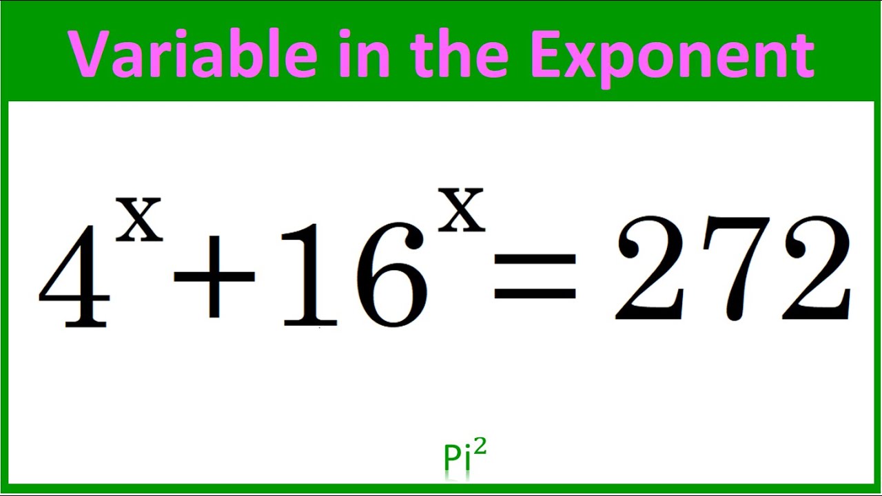 Variable in the Exponent