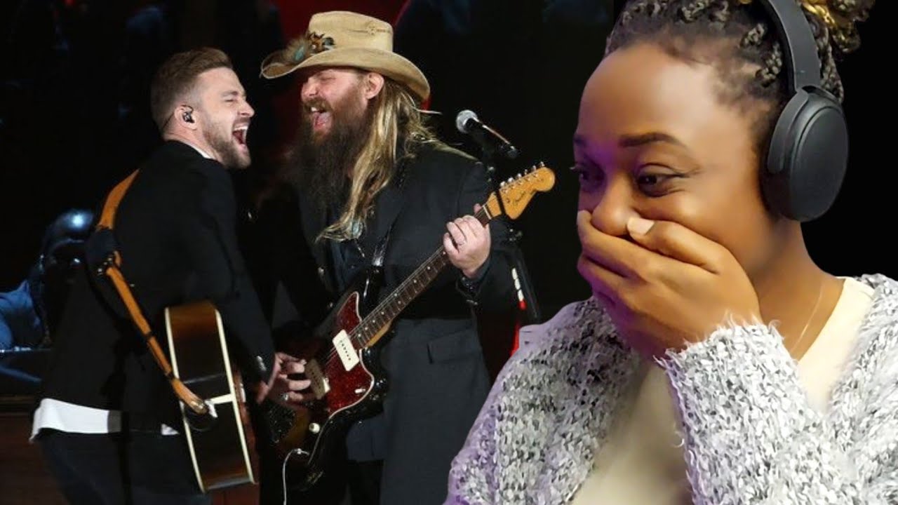 Justin Timberlake and Chris Stapelton - Tennessey wiskey / drink me away reaction