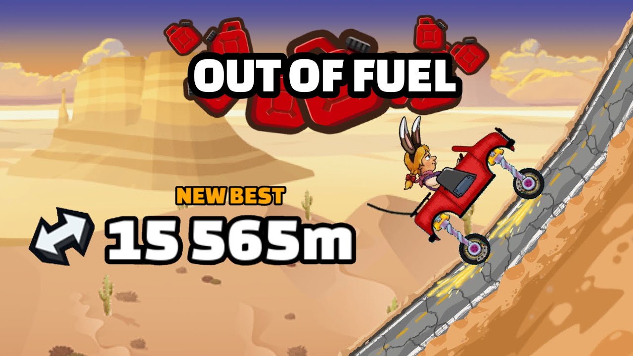 😱15.000m+ WITHOUT FUEL IN DESERT - Hill Climb Racing 2