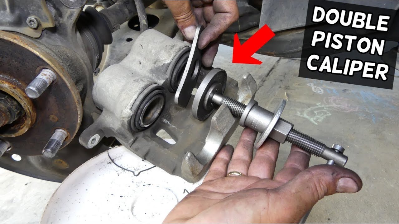 HOW TO COMPRESS DUAL PISTON CALIPER WITH A SINGLE PISTON TOOL