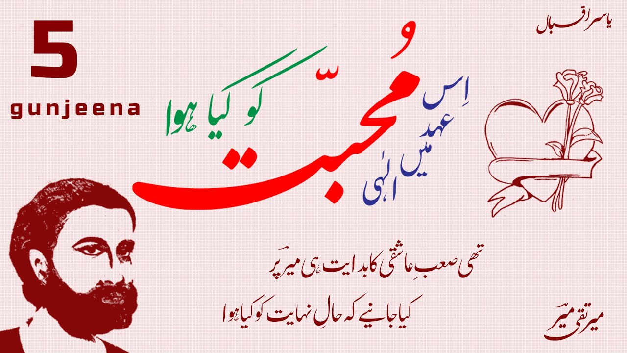 Es Ahd Main Elahi Mohabbat Ko Kia Howa | MEER TAQI MEER | Ghazal #5