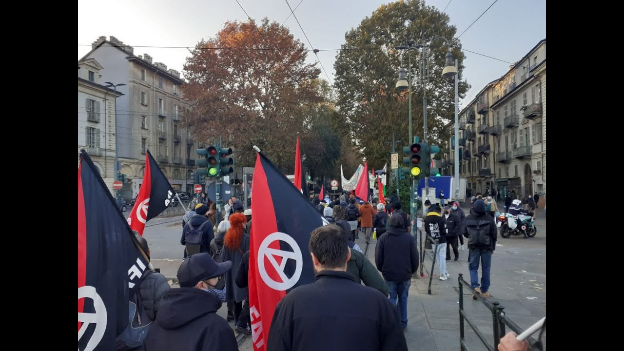 Corteo Antimilitarista a Torino del 20 novembre 2021 prima parte